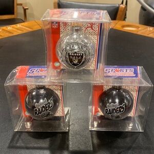 Oakland Raiders Christmas ornaments
